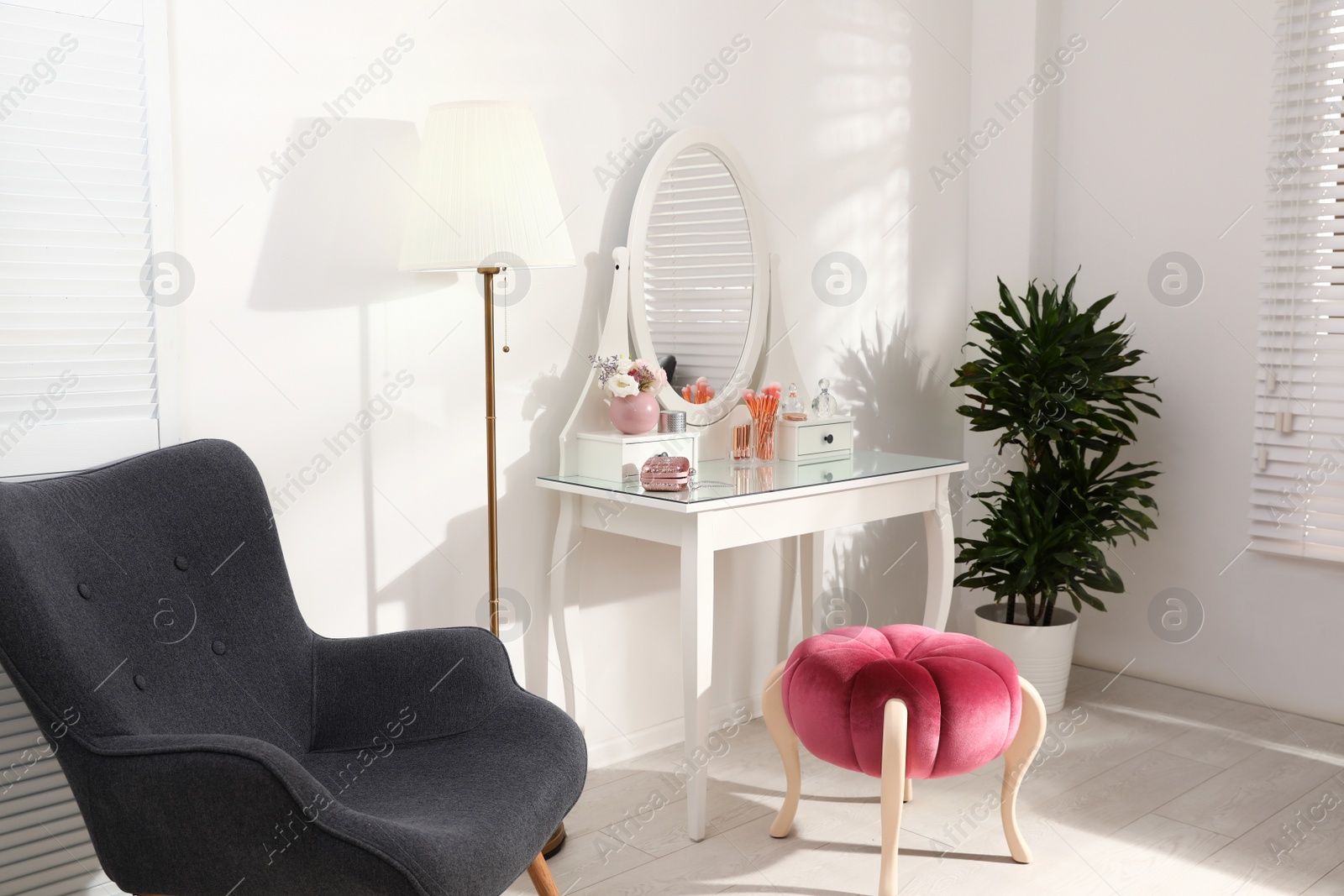 Photo of Stylish room interior with elegant dressing table