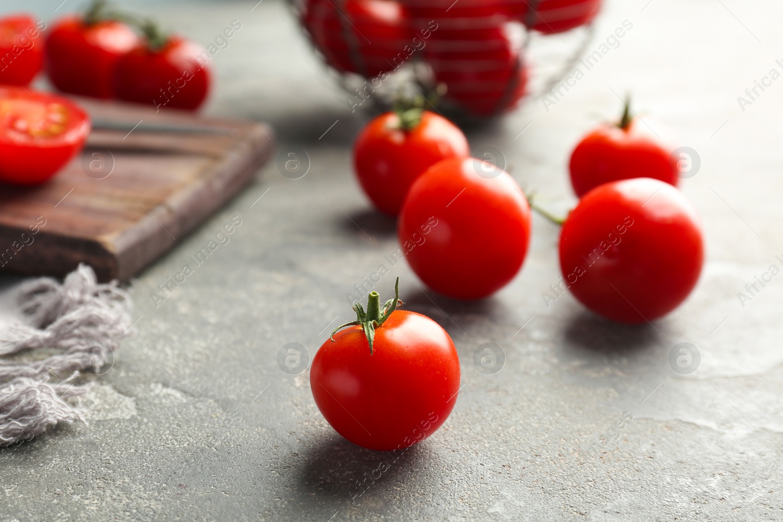 Photo of Fresh ripe red tomatoes on table