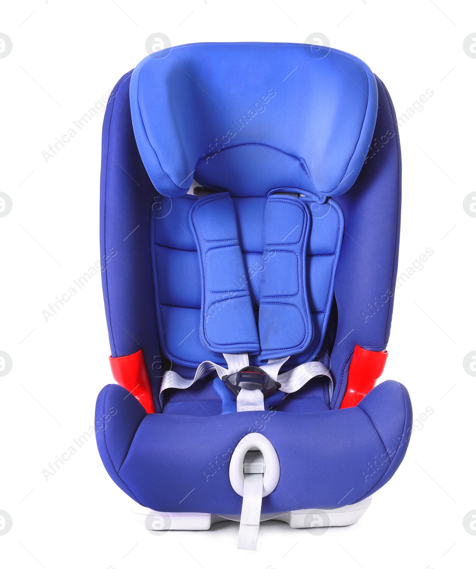 Photo of Car safety seat for child on white background