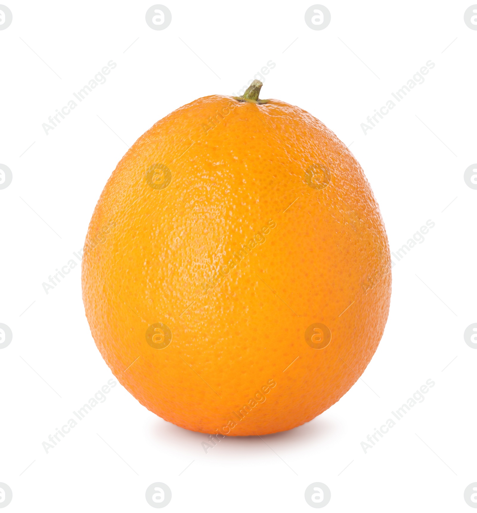 Photo of One fresh ripe orange isolated on white