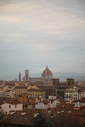 Photo of Florence, Italy - February 8, 2024: Picturesque view of city with beautiful buildings under sky