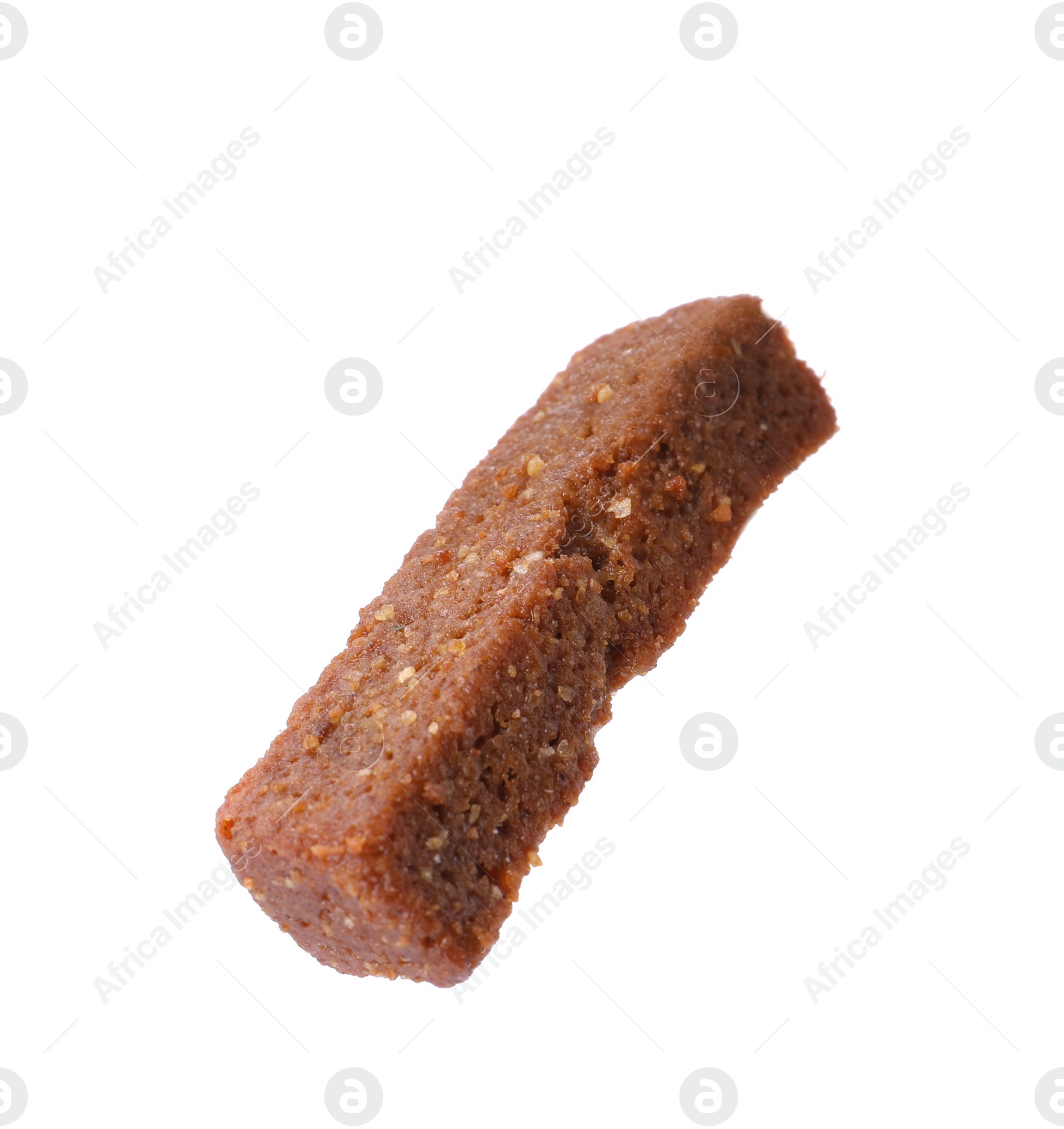 Photo of Crispy rusk with seasoning isolated on white