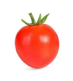 One ripe cherry tomato isolated on white