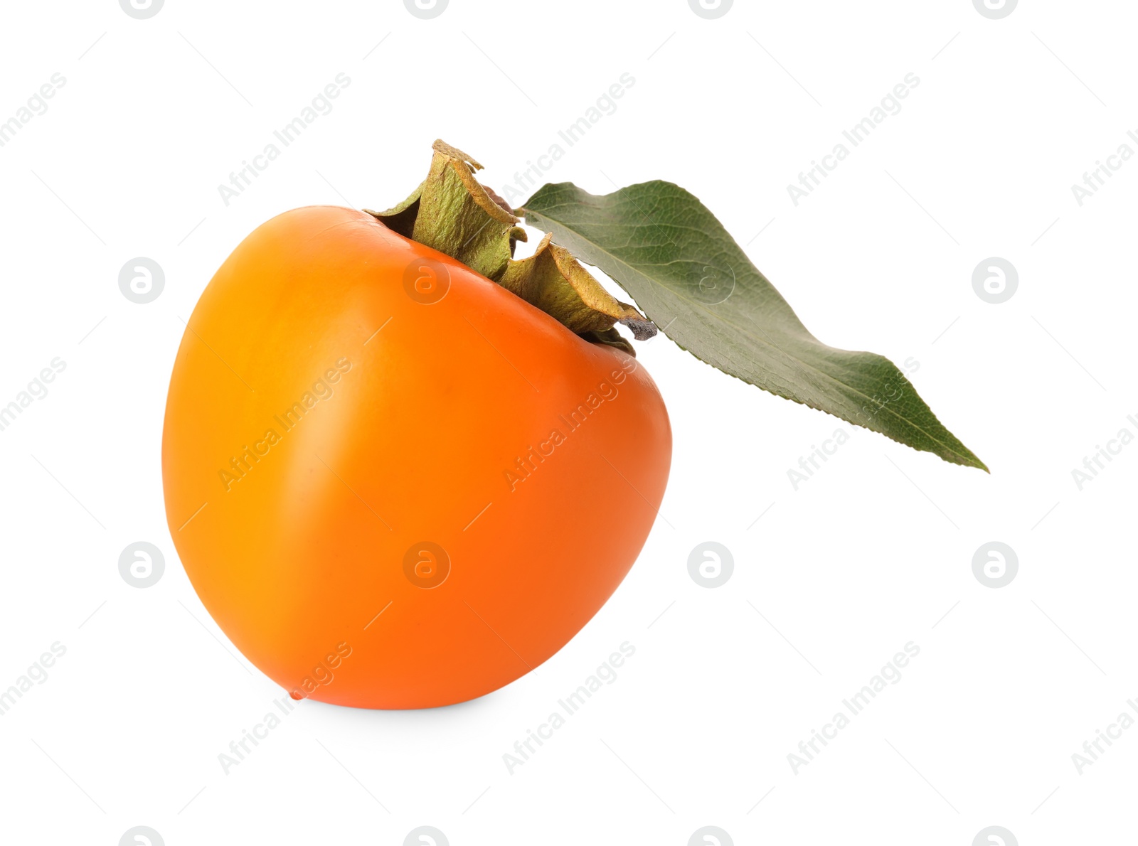 Photo of Delicious ripe juicy persimmon isolated on white