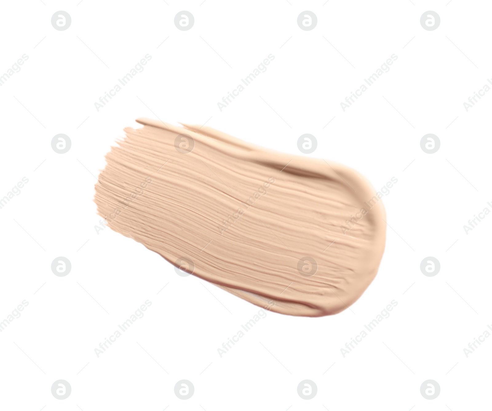 Photo of Smear of skin foundation isolated on white, top view