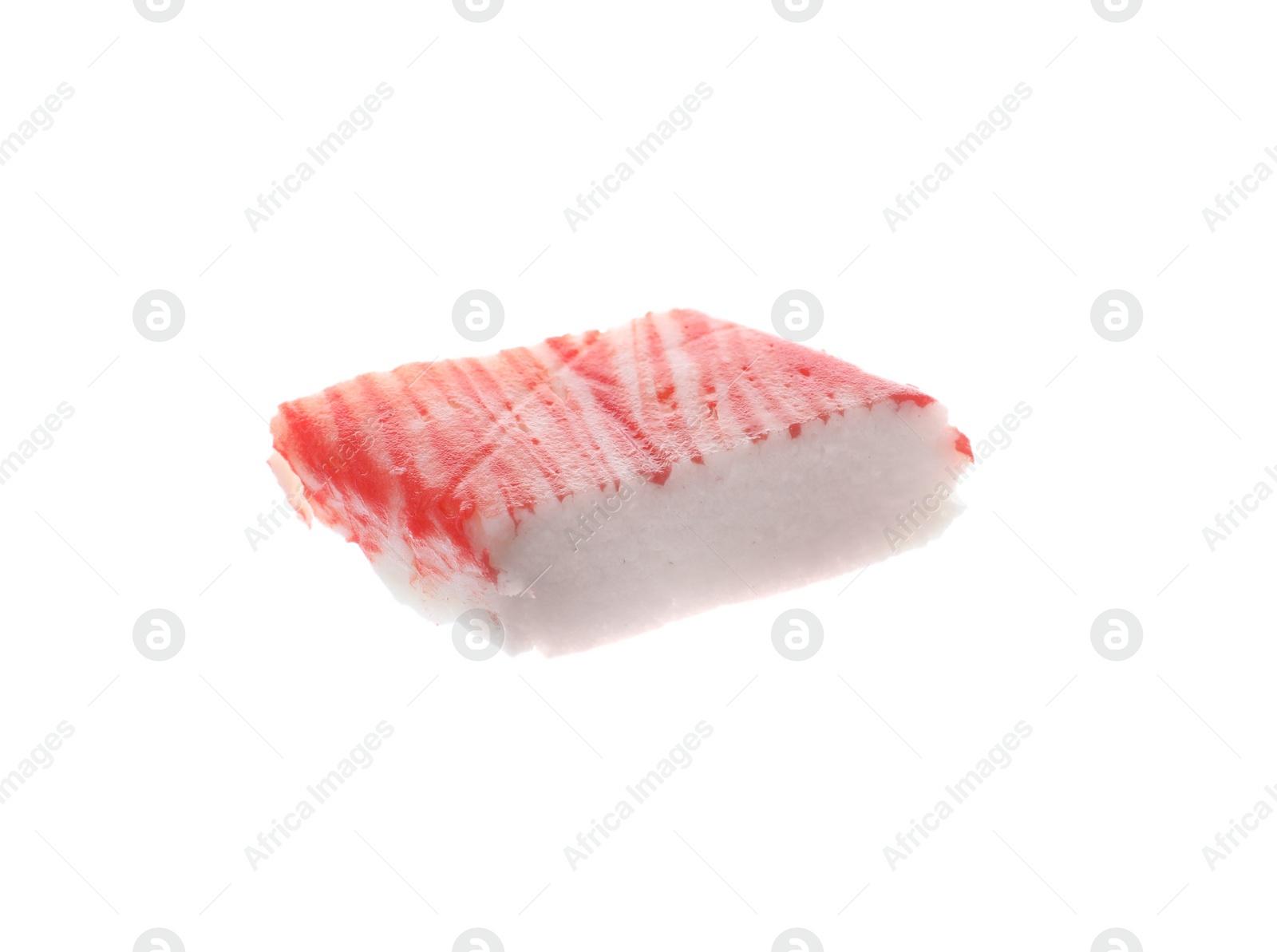 Photo of Piece of crab stick isolated on white