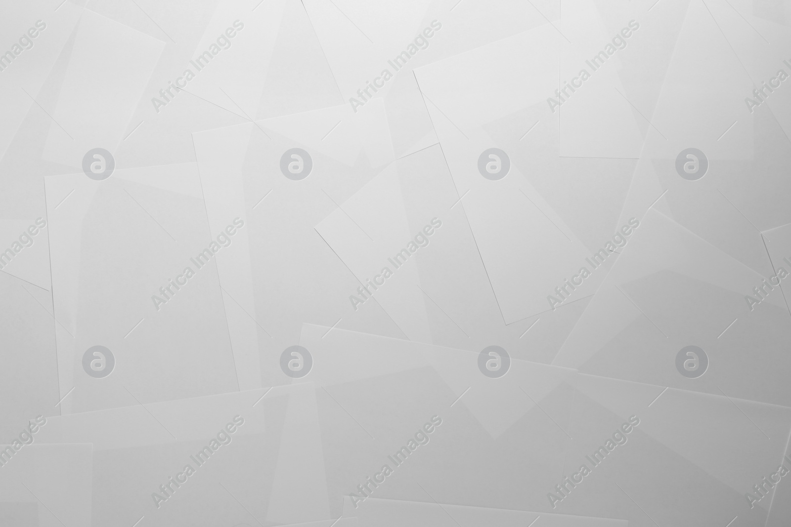 Photo of Many paper sheets as background, top view