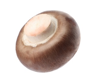 Fresh champignon mushroom isolated on white. Healthy food