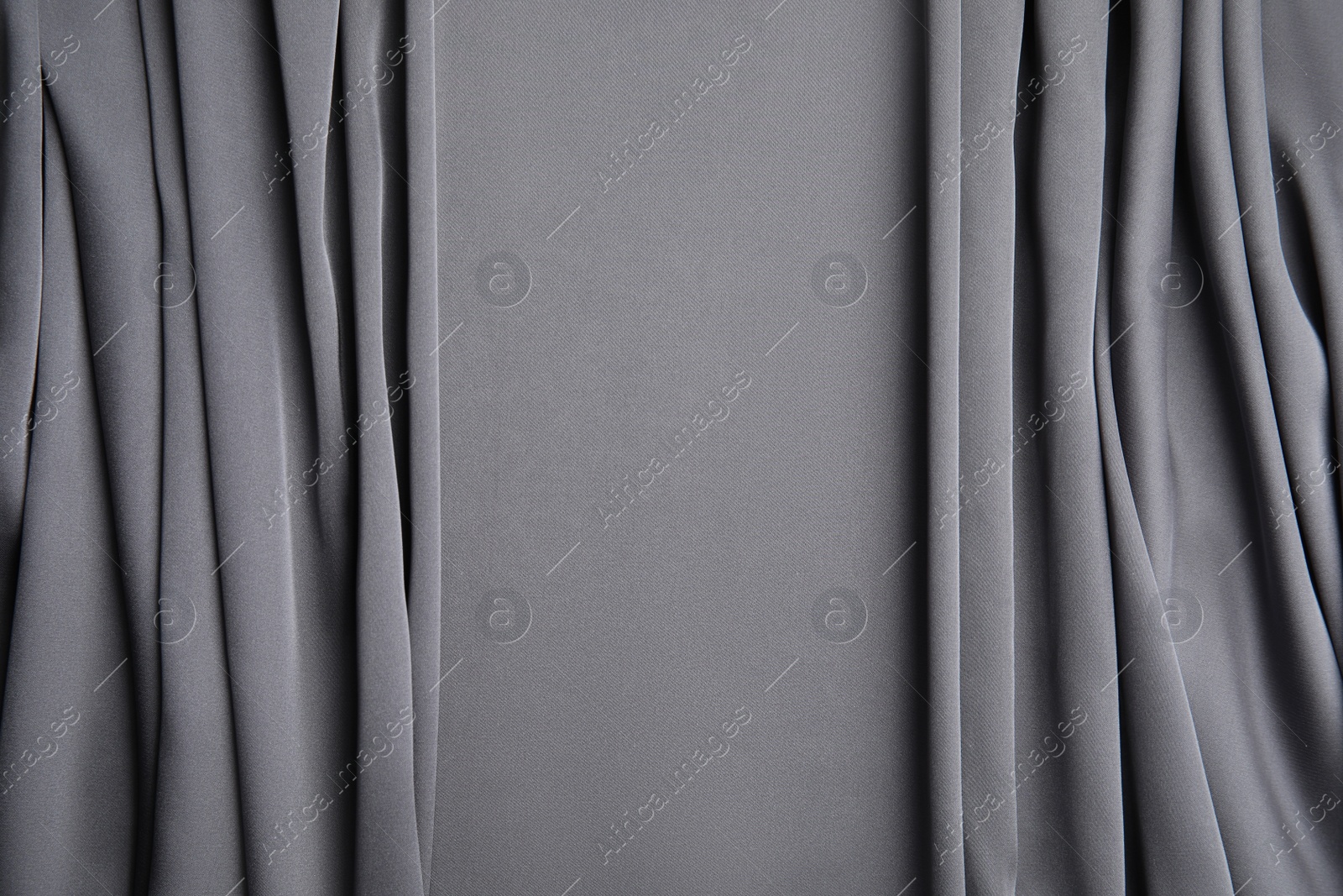 Photo of Texture of delicate black silk as background, top view