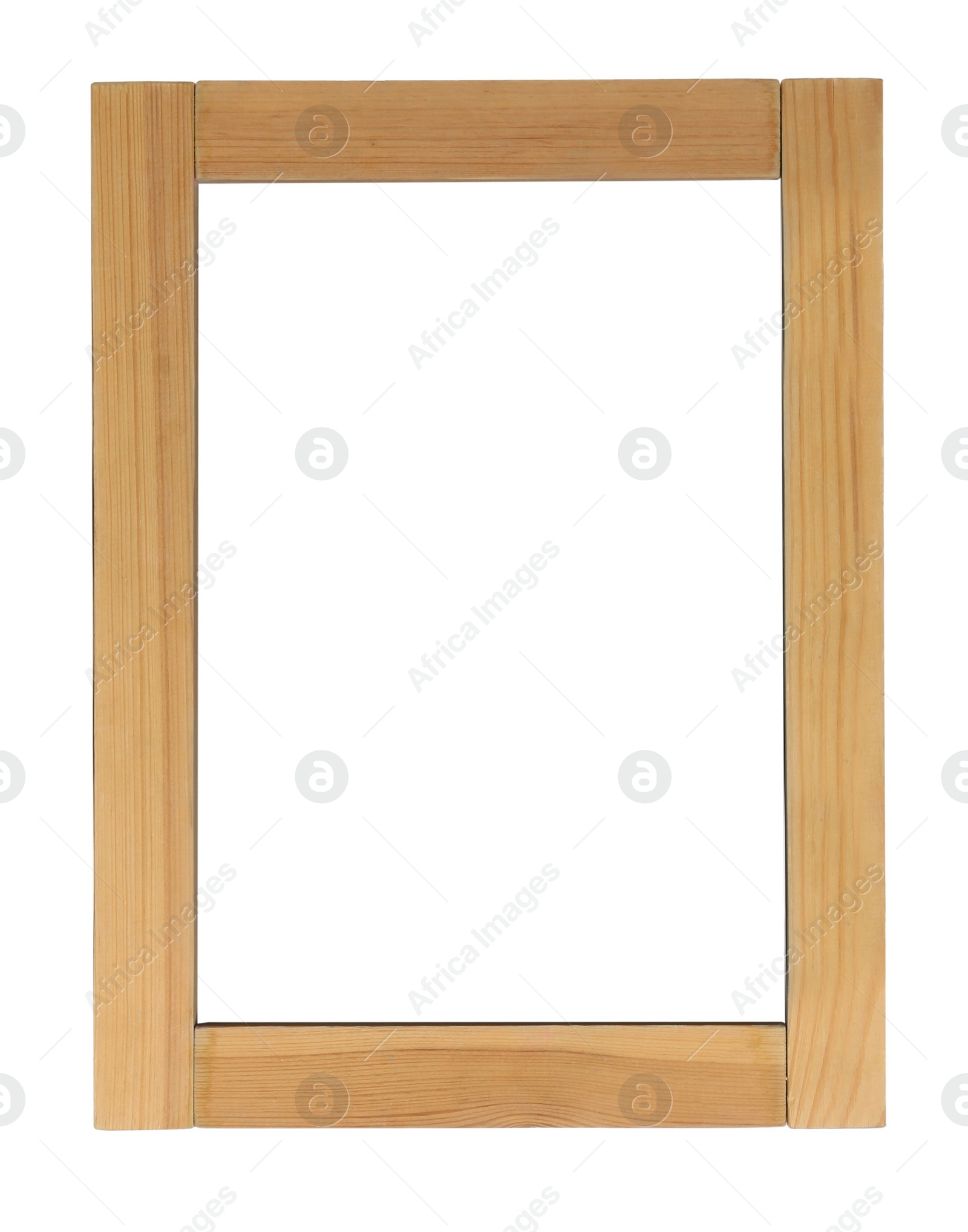 Image of Wooden frame isolated on white. For mirror, photo, picture, painting and others