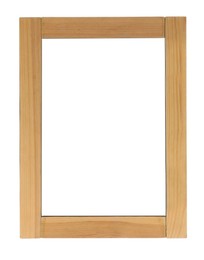 Image of Wooden frame isolated on white. For mirror, photo, picture, painting and others