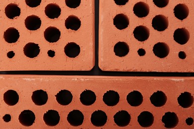 Red bricks wall as background. Building material