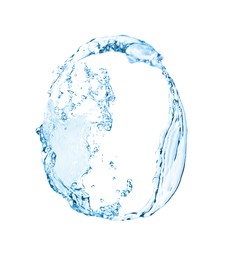Illustration of Number zero made of water on white background