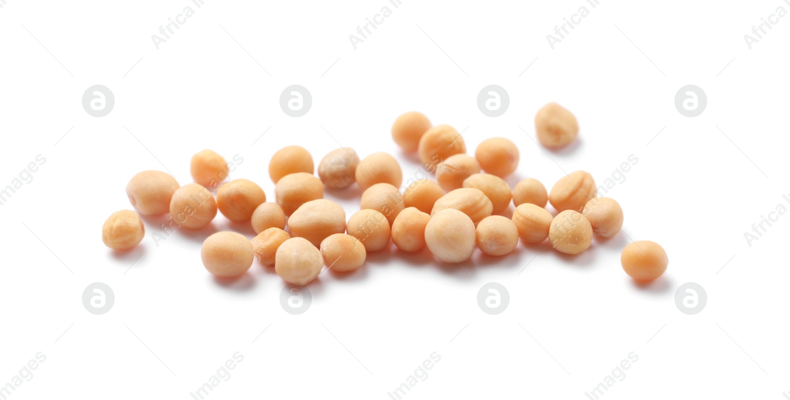 Photo of Many whole mustard seeds on white background