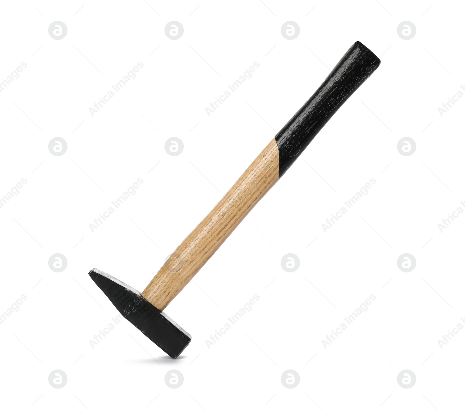 Photo of New hammer on white background. Professional construction tool