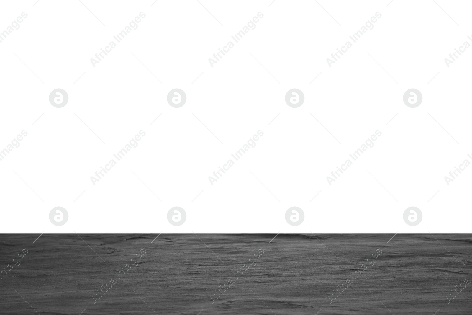 Photo of Empty stone surface against white background. Mockup for design