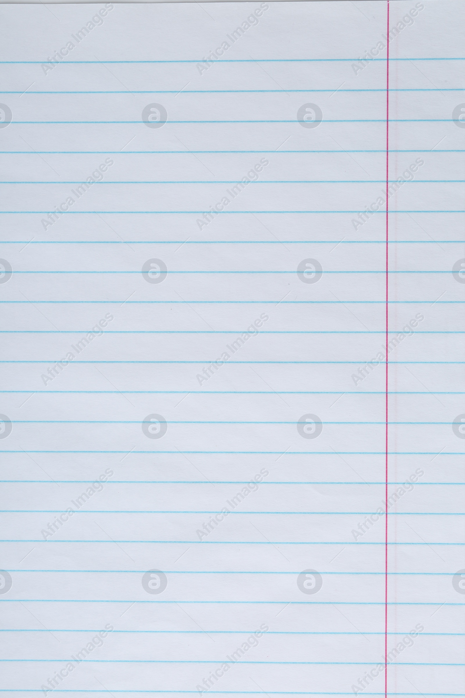 Photo of Lined notebook sheet as background, top view