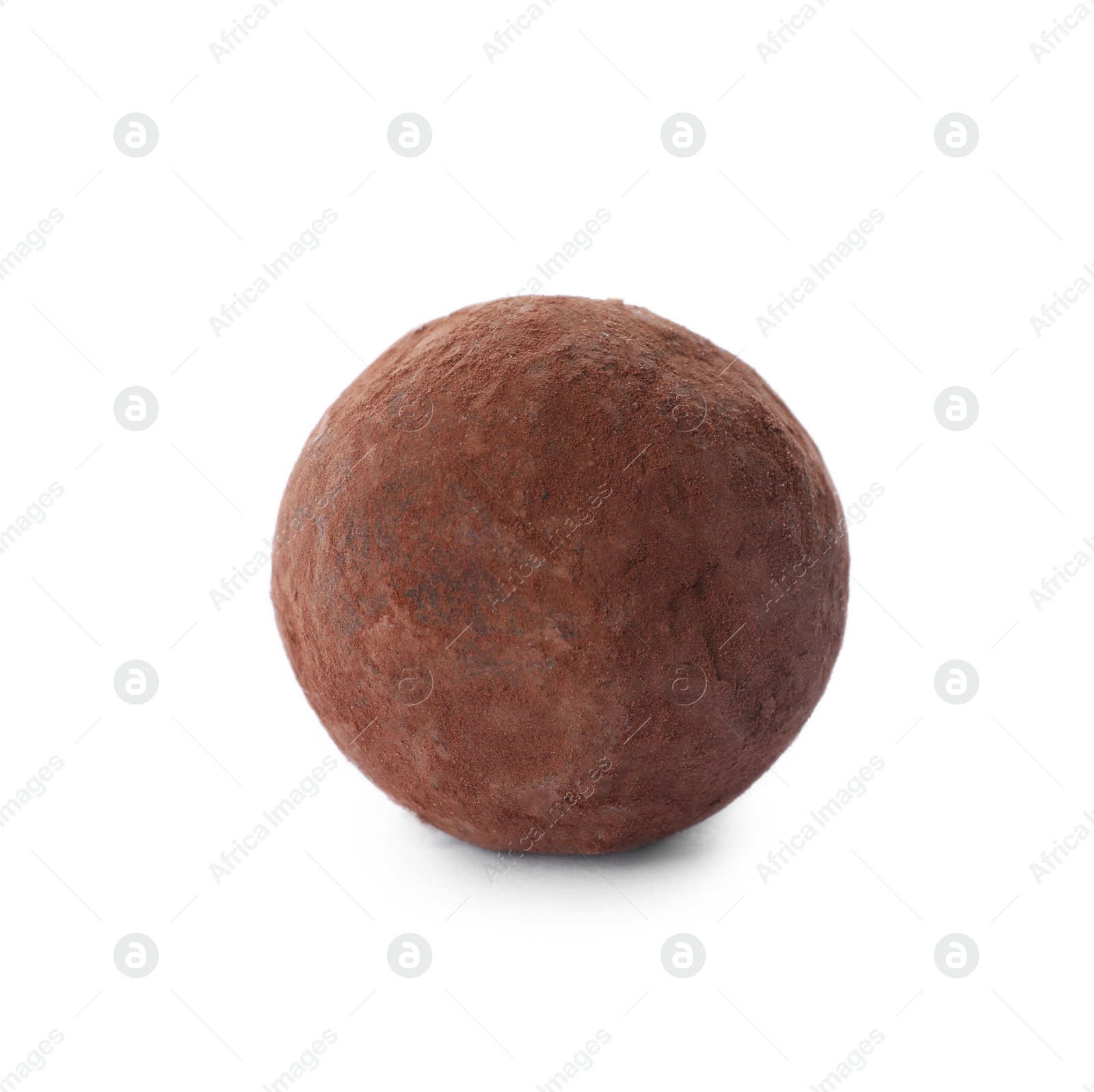 Photo of Delicious chocolate truffle candy isolated on white