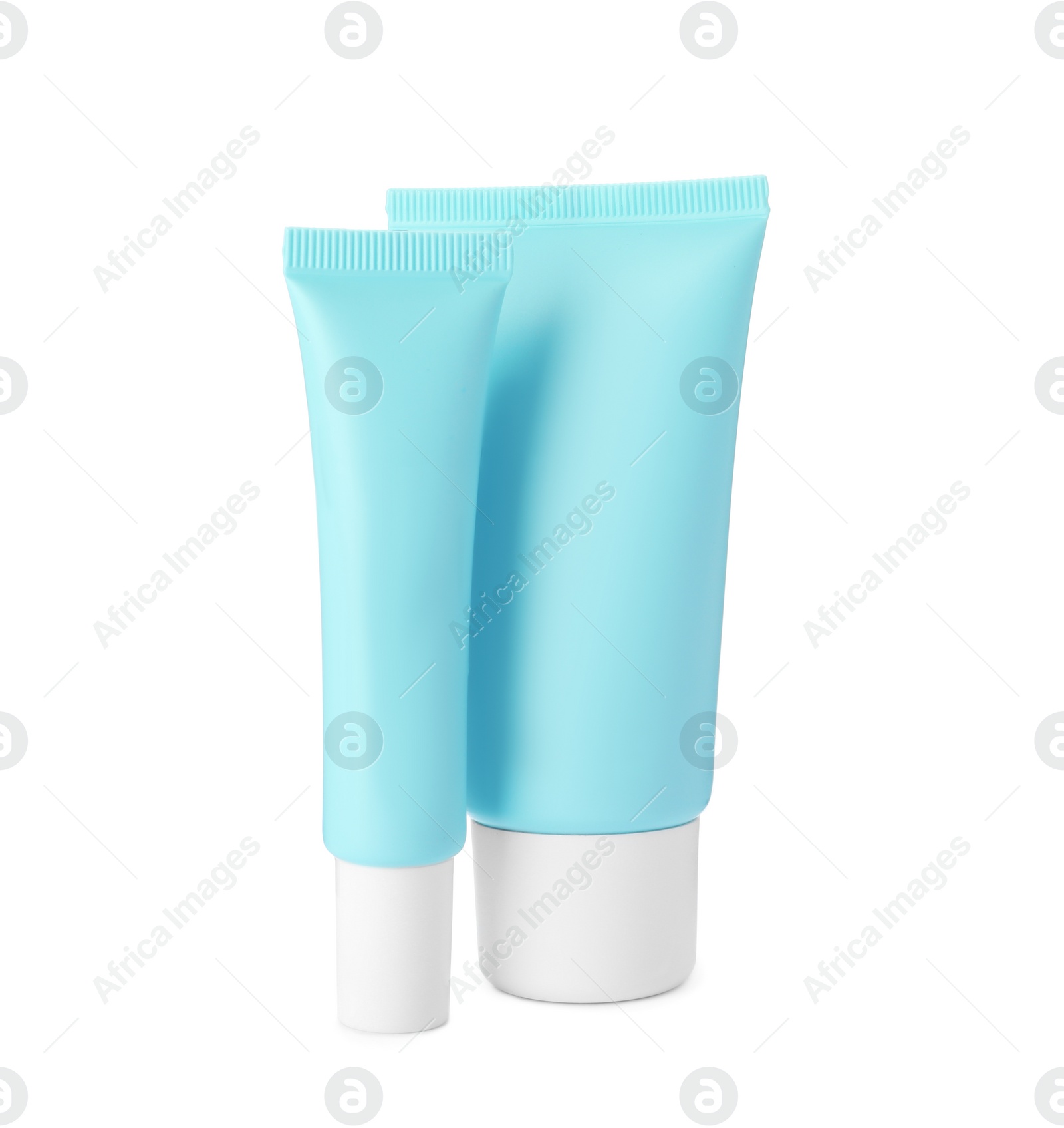 Photo of Set of luxury cosmetic products on white background