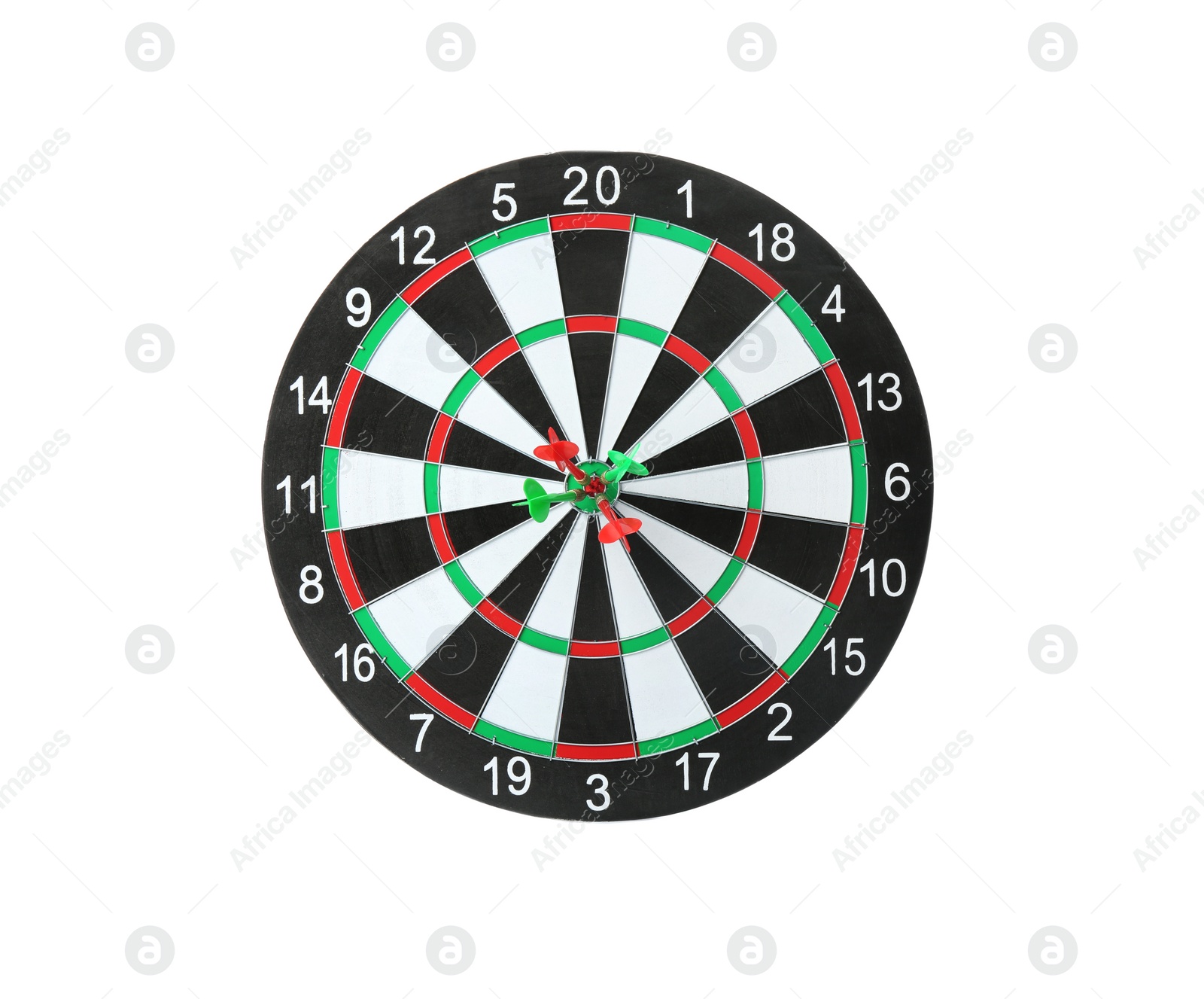 Photo of Dart board with color arrows hitting target