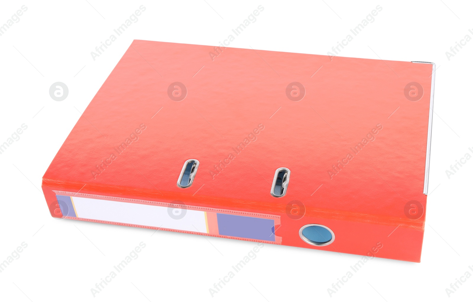 Photo of One red office folder isolated on white