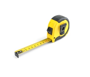 Photo of Tape measure on white background