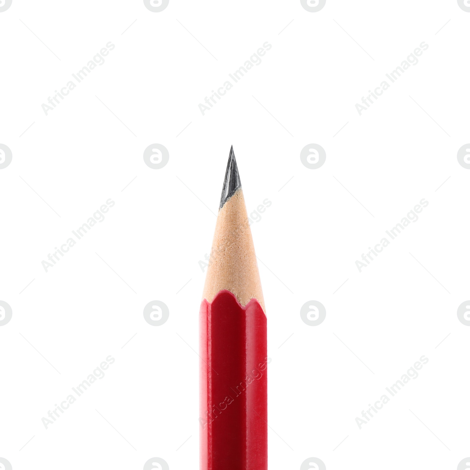 Photo of One sharp graphite pencil isolated on white