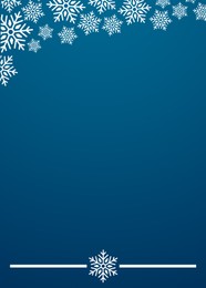 Illustration of Beautiful Christmas invitation card with snowflake illustration and space for text on blue background