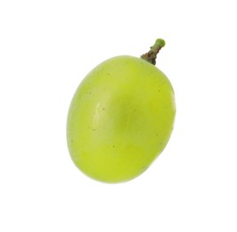 One ripe green grape isolated on white