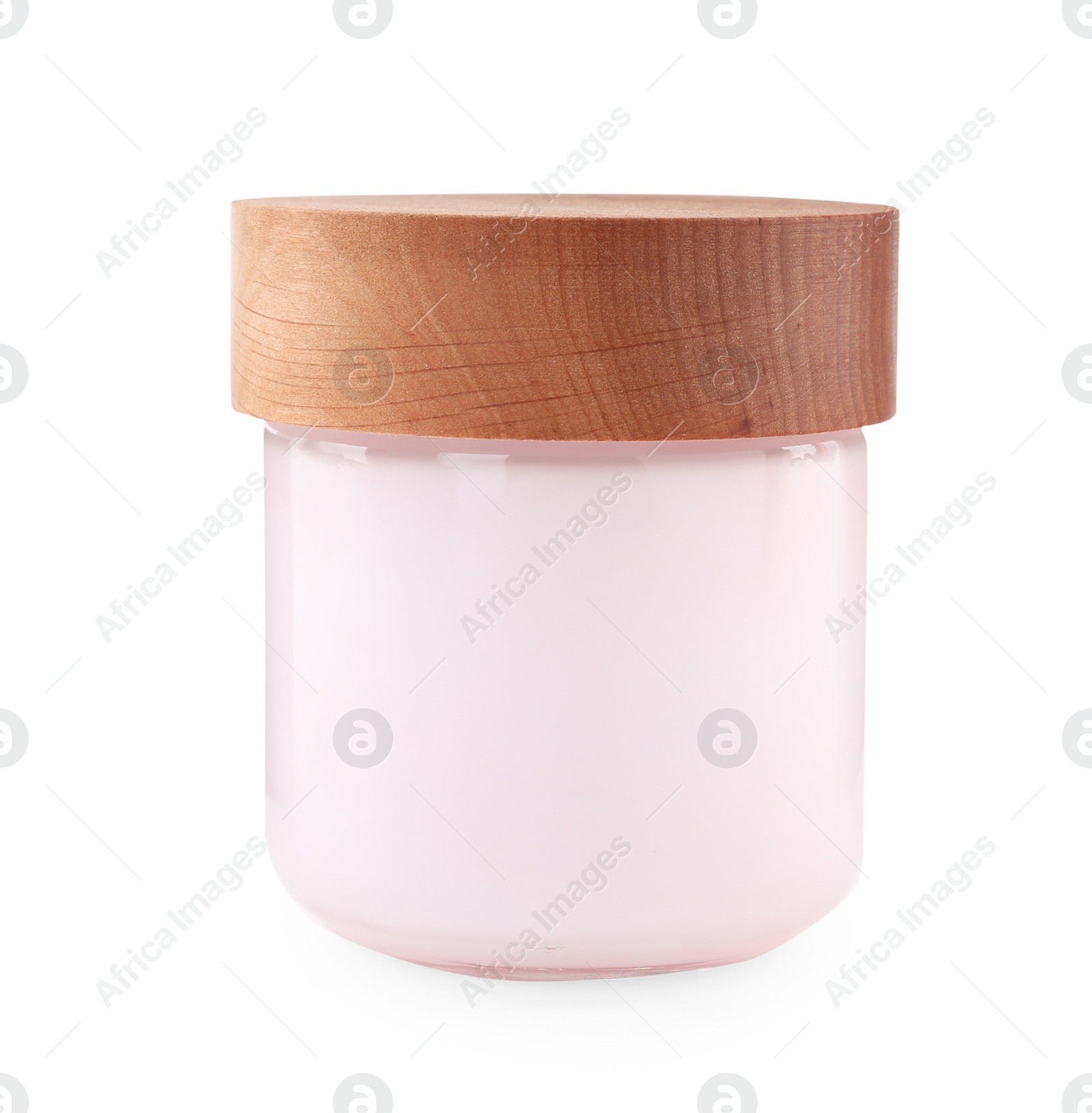 Photo of Jar of hand cream on white background