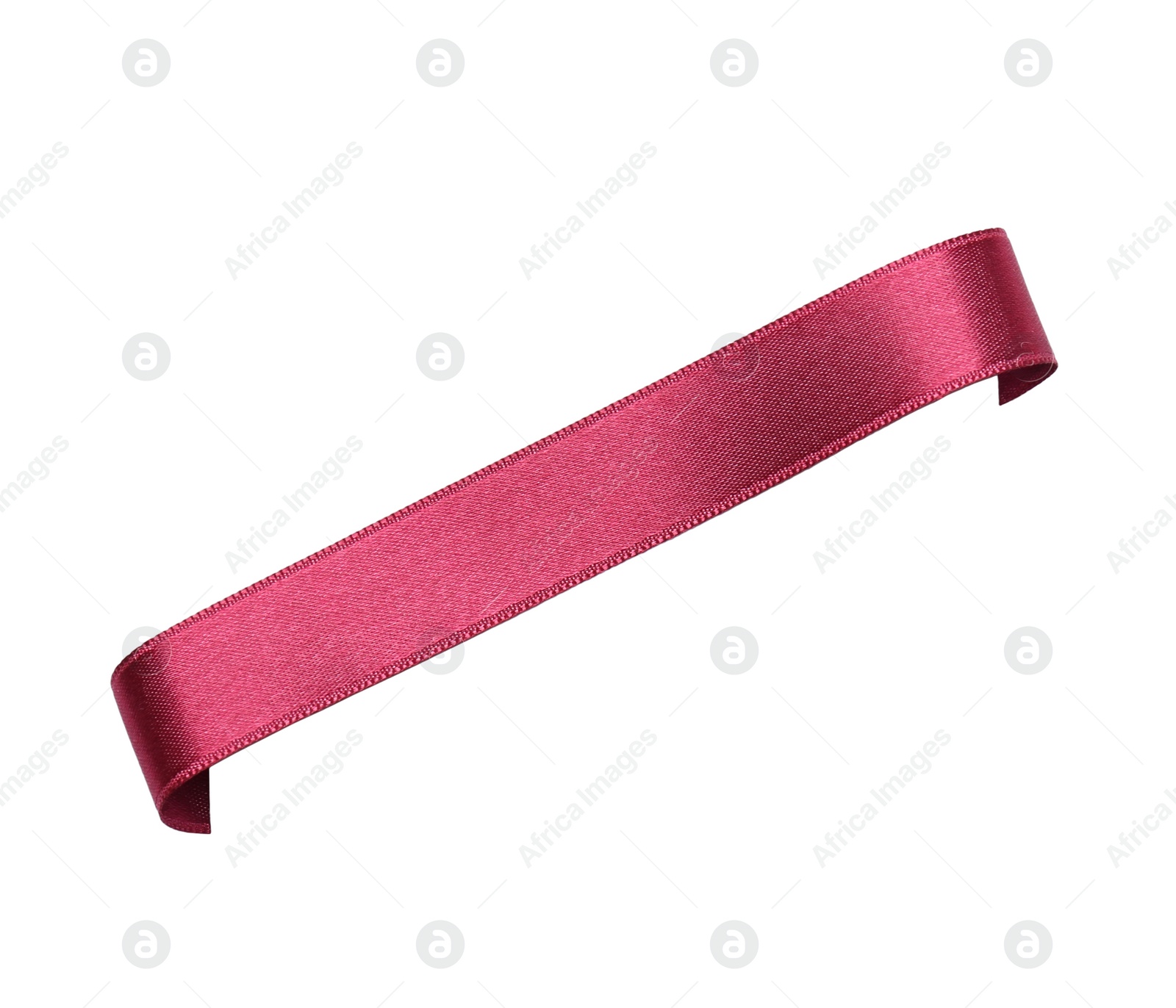 Photo of Elegant colorful satin ribbon on white background