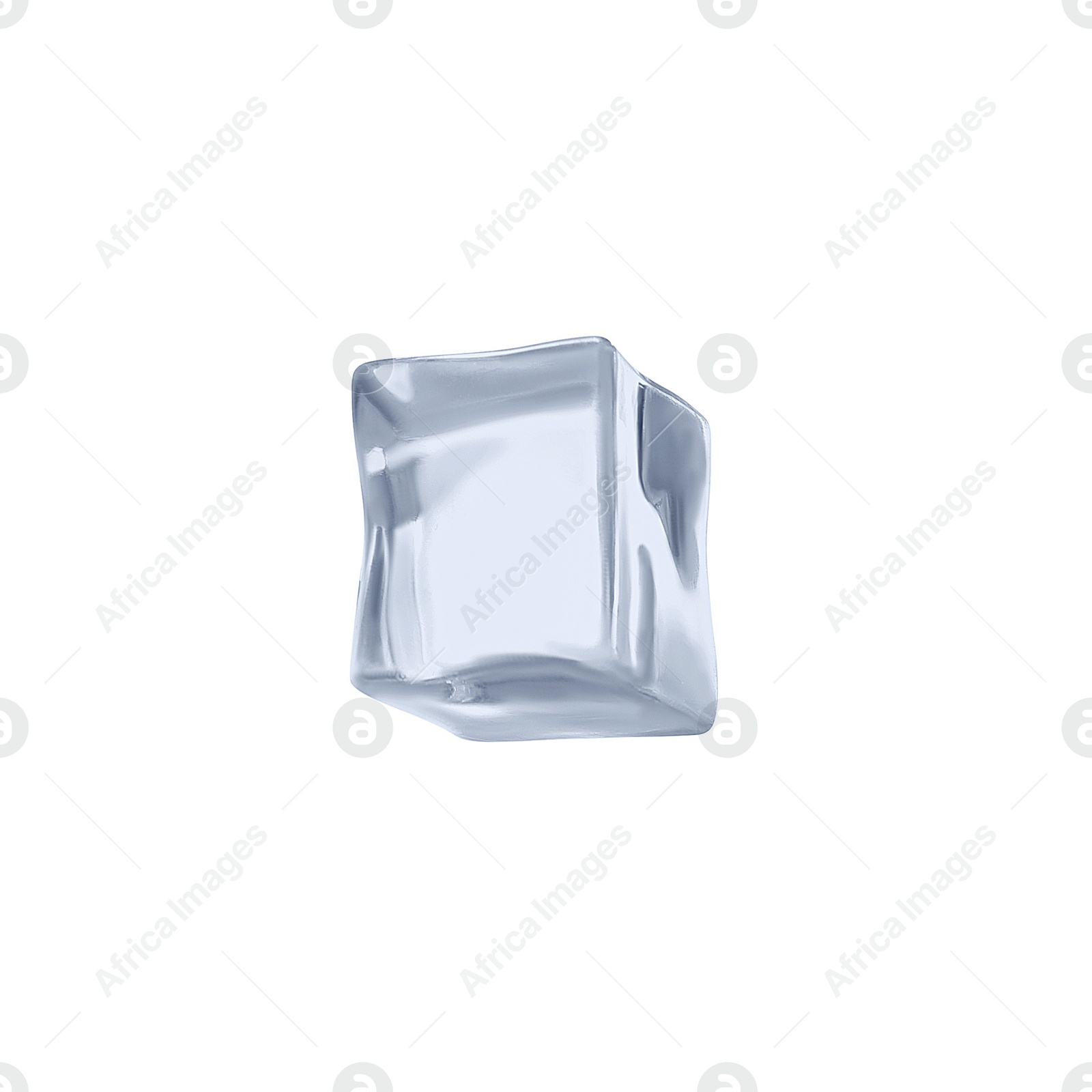 Photo of Crystal clear ice cube isolated on white