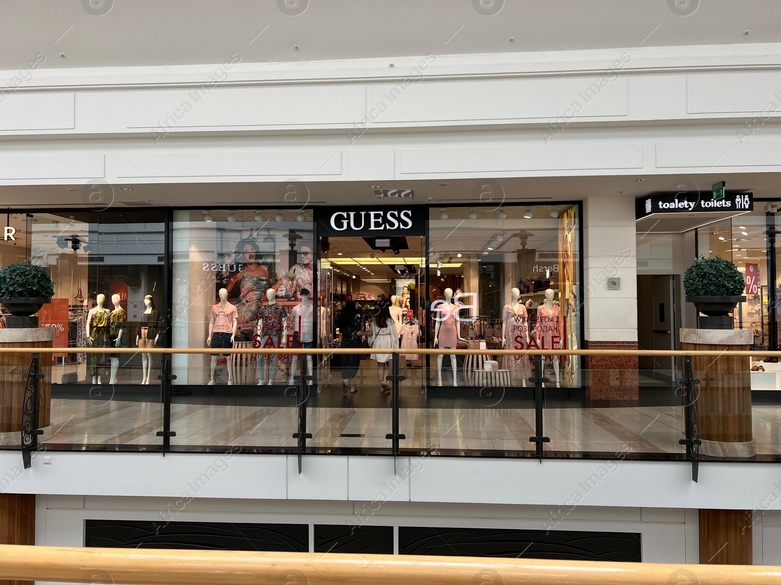Photo of WARSAW, POLAND - JULY 13, 2022: Guess clothing store in shopping mall
