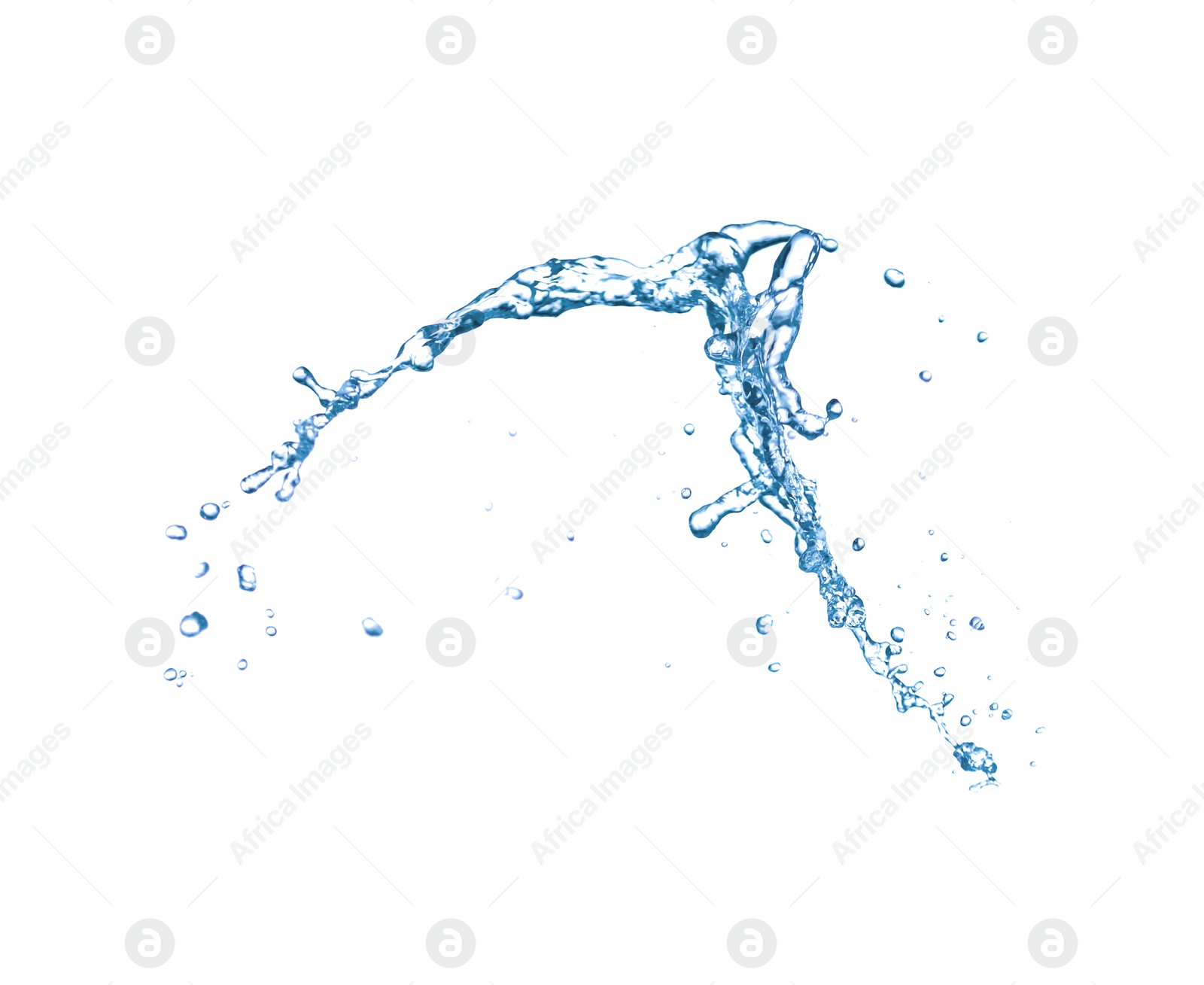 Photo of Abstract splash of water on white background