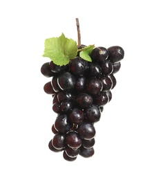 Bunch of fresh ripe juicy grapes on white background