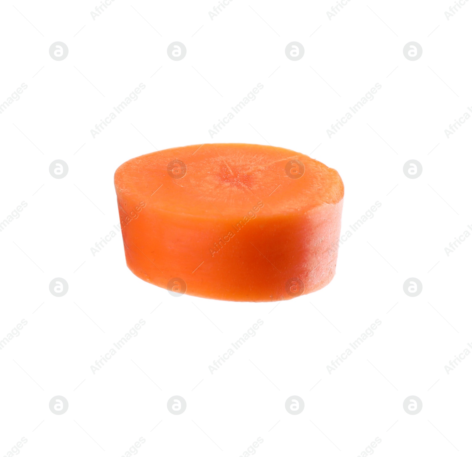 Piece of fresh ripe carrot isolated on white Photo of Piece of fresh ripe carrot isolated on white