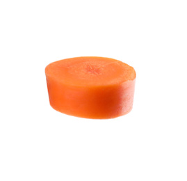 Photo of Piece of fresh ripe carrot isolated on white