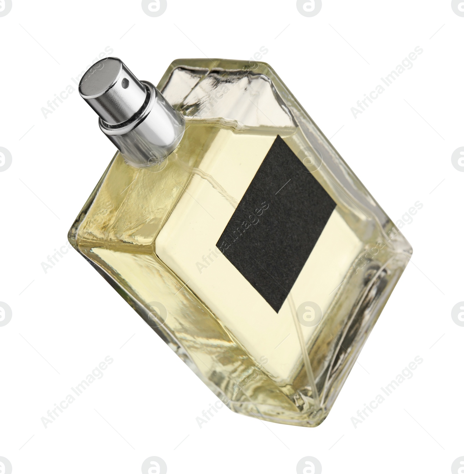 Photo of Luxury perfume in bottle isolated on white