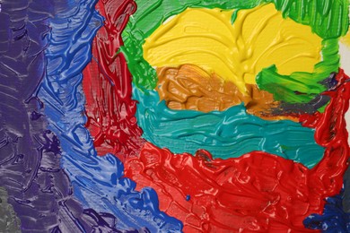 Abstract colorful painting as background, closeup view