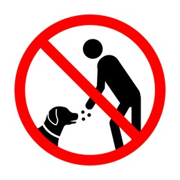 Sign DO NOT FEED DOGS on white background. Illustration