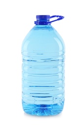 Large plastic bottle with pure water on white background