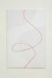 Photo of Beautiful abstract canvas painting isolated on white