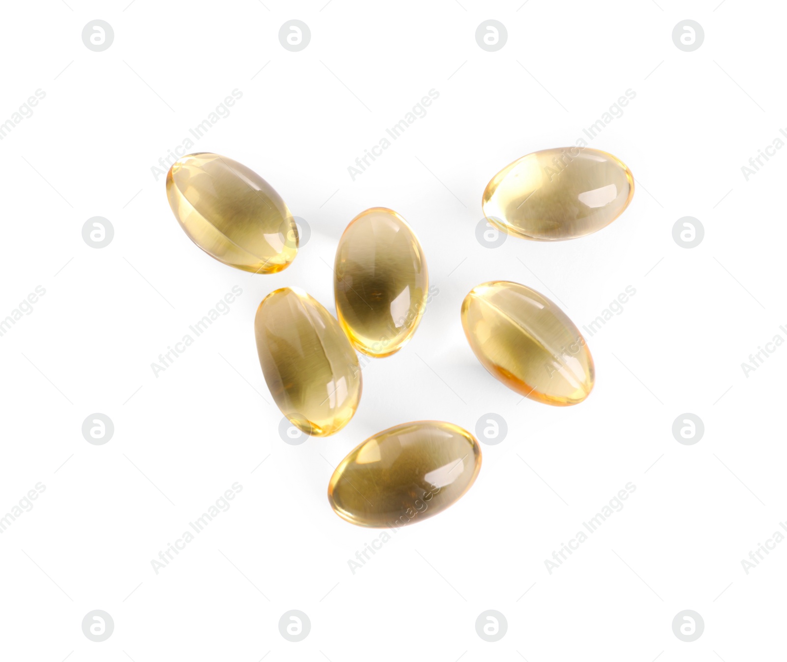 Photo of Many pills isolated on white, top view