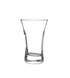 Photo of Empty clean shot glass isolated on white