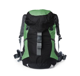Image of Hiking backpack isolated on white. Camping tourism