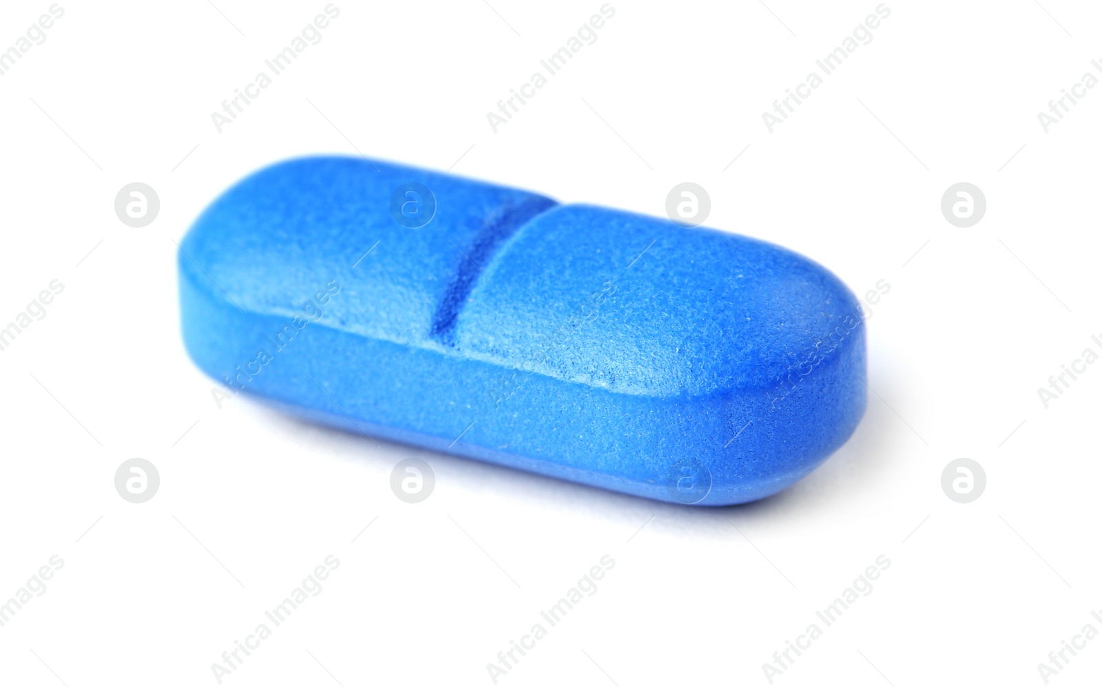 Photo of Pill on white background. Medical care and treatment