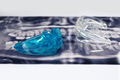 Photo of Mouth guards on dental scan. Bite correction