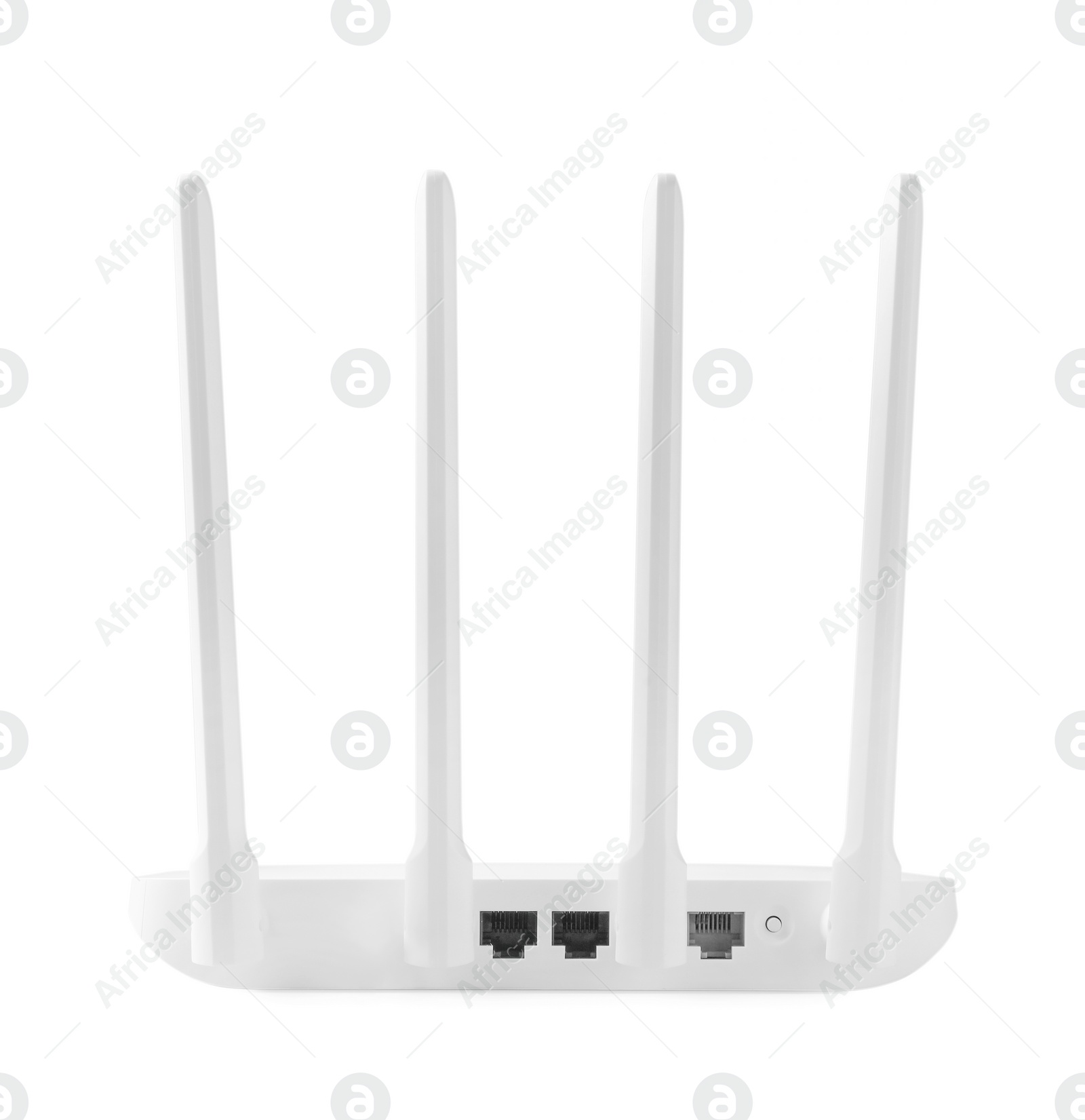 Photo of New modern Wi-Fi router isolated on white