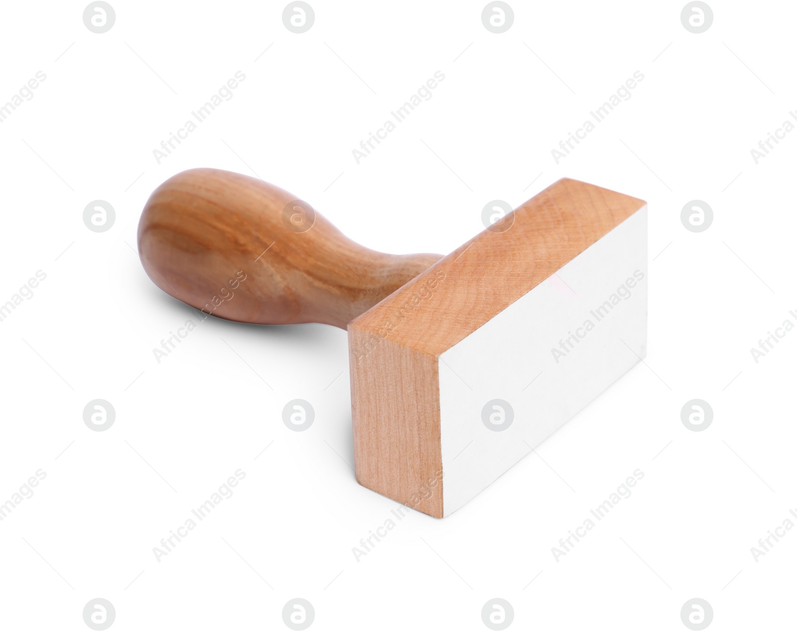 Photo of One wooden stamp tool isolated on white