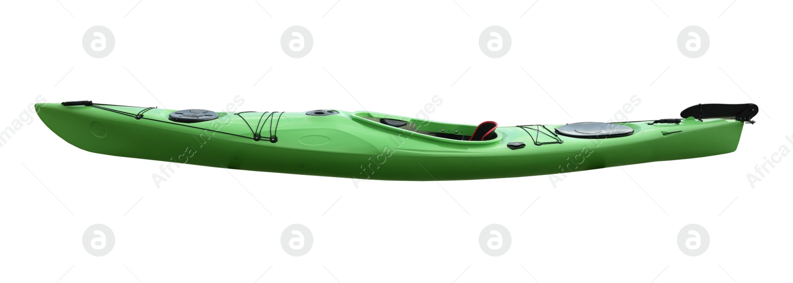 Image of Green kayak isolated on white. Outdoor activity 